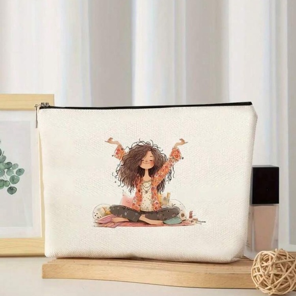 Yoga Canvas Makeup CreamTravel Bag - Picture 1 of 5